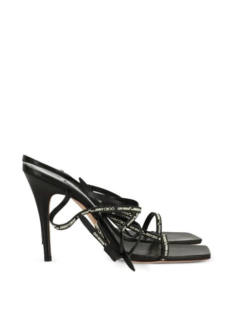 Off-White x Jimmy Choo square-toe heeled sandals - Black - zdjęcie produktu nr 1