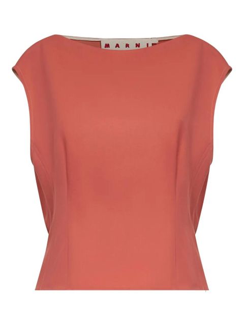 Marni boat-neck gathered top - Orange - zdjęcie produktu nr 1
