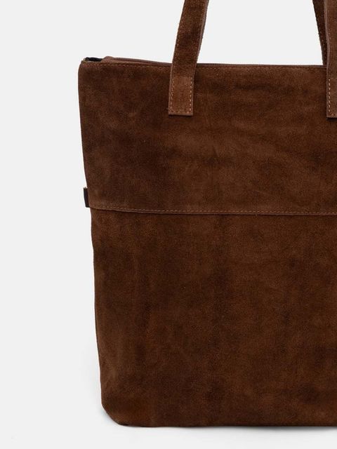 Answear.LAB torebka zamszowa kolor brązowy