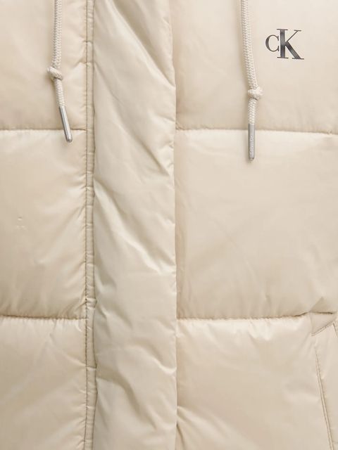 Calvin Klein Jeans kurtka kolor beżowy przejściowa LV047D505G