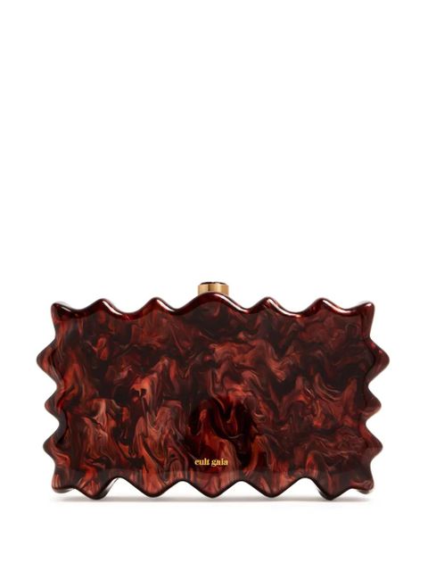 Cult Gaia Paloma marbled clutch bag - Brown - zdjęcie produktu nr 1