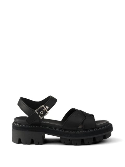 Prada leather sandals - Black - zdjęcie produktu nr 1