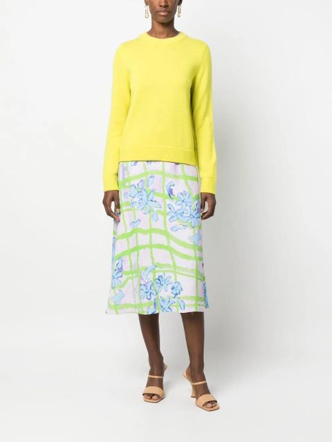 Tory Burch crew-neck cashmere jumper - Green - zdjęcie produktu nr 2