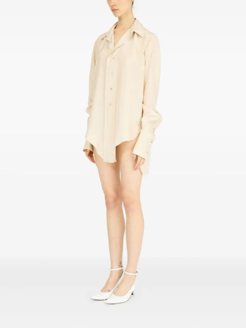 Maison Margiela dropped hem shirt - Neutrals
