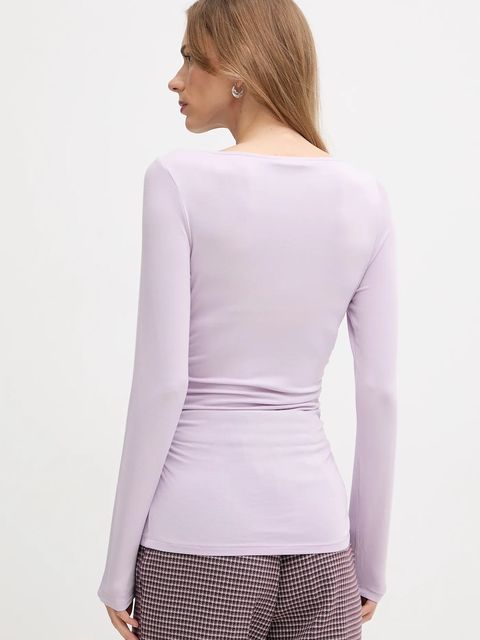 United Colors of Benetton longsleeve kolor fioletowy 37UKD10BA