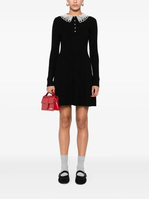 Maje faux-pearl-embellished dress - Black