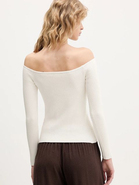 Abercrombie & Fitch sweter damskie kolor beżowy lekki KI150-5429-178 - zdjęcie produktu nr 2