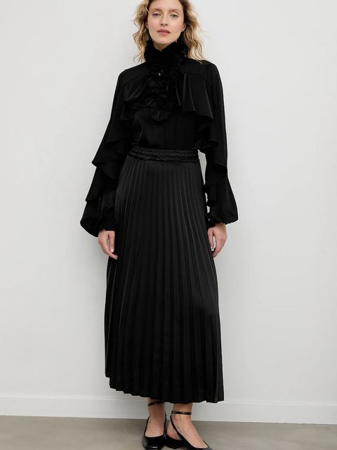 Answear.LAB spódnica kolor czarny maxi rozkloszowana - zdjęcie produktu nr 2