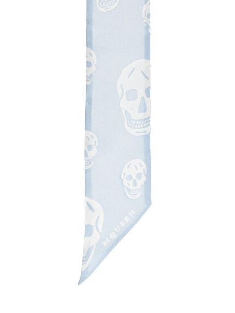 Alexander McQueen skull-print scarf - Blue - zdjęcie produktu nr 2