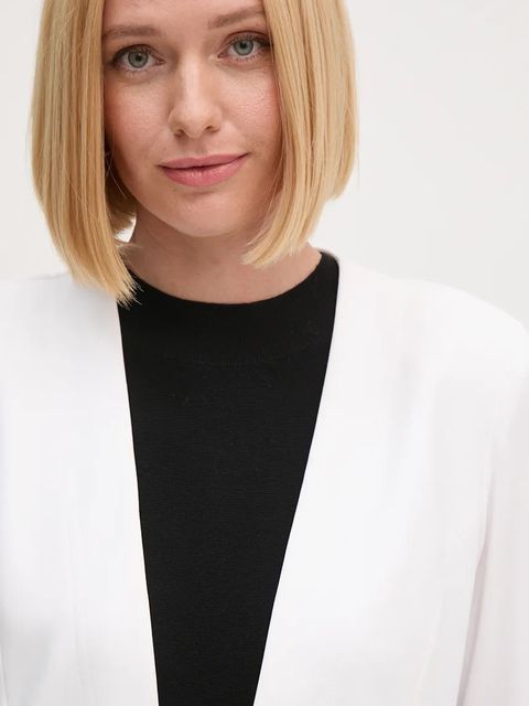 Joseph Ribkoff marynarka kolor beżowy niezapinana gładka 161140