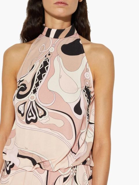 PUCCI orchidee-print dress - Neutrals