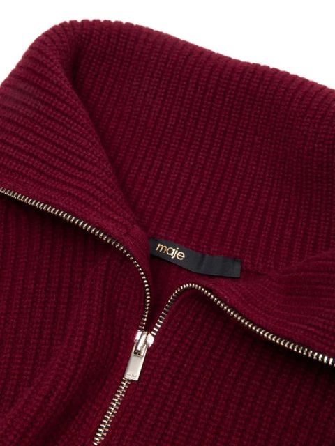 Maje zip-up collar - Red