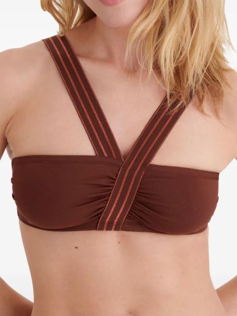 ERES Rendez-vous ruched strap bikini top - Brown - zdjęcie produktu nr 2