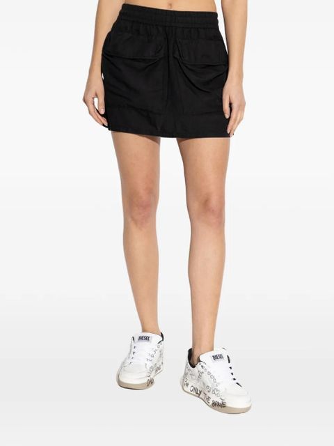 Diesel O-Cean-S2 pocket drawstring mini skirt - Black
