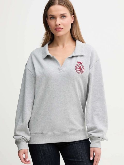 Tommy Hilfiger bluza damska kolor szary z aplikacją UW0UW06078 - zdjęcie produktu nr 1