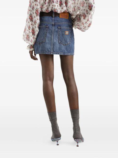 Dolce & Gabbana pocket mini skirt - Blue