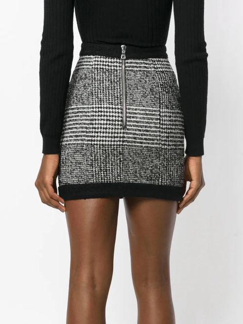 Balmain tweet buttoned mini skirt - Black