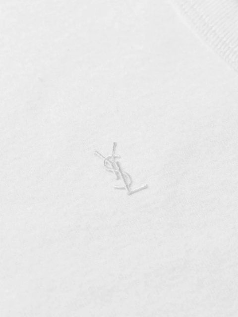 Saint Laurent Cassandre embroidered top - White