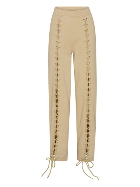 ROTATE BIRGER CHRISTENSEN lace-up track pants - Neutrals