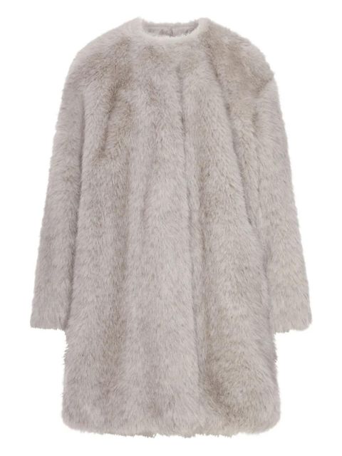 Max Mara fur round-neck coat - Grey - zdjęcie produktu nr 1