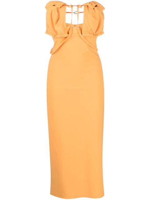 Jacquemus strap-detail sleeveless dress - Orange - zdjęcie produktu nr 1