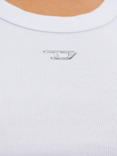 Diesel T-Anky-D ribbed logo top - White