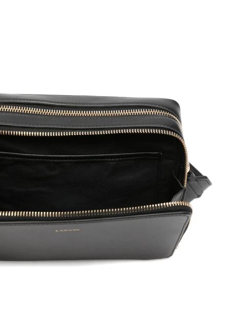 Lanvin logo-print shoulder bag - Black