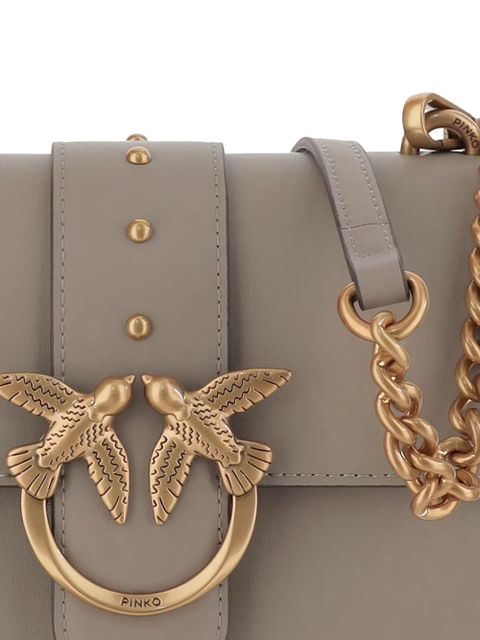 PINKO Love Birds-buckle shoulder bag - Neutrals