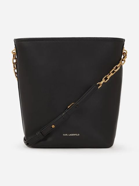 Karl Lagerfeld torebka skórzana K/AUTOGRAPH kolor czarny A2W30201 - zdjęcie produktu nr 2