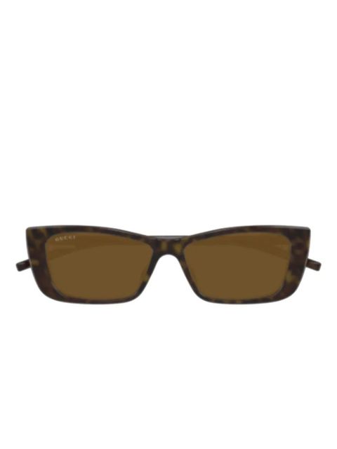 Gucci Eyewear rectangle-frame sunglasses - Brown - zdjęcie produktu nr 1