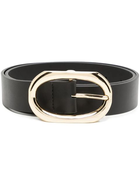 ANINE BING Signature Link calf-leather belt - Black - zdjęcie produktu nr 1