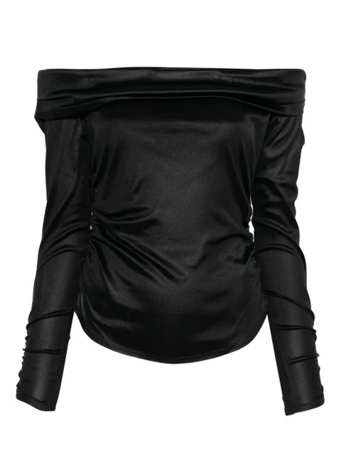 ISABEL MARANT Enesa off-shoulder ruched top - Black - zdjęcie produktu nr 1