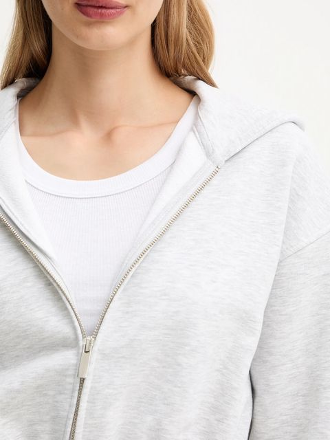 La Mania bluza SEAN damska kolor szary z kapturem melanżowa SEAN