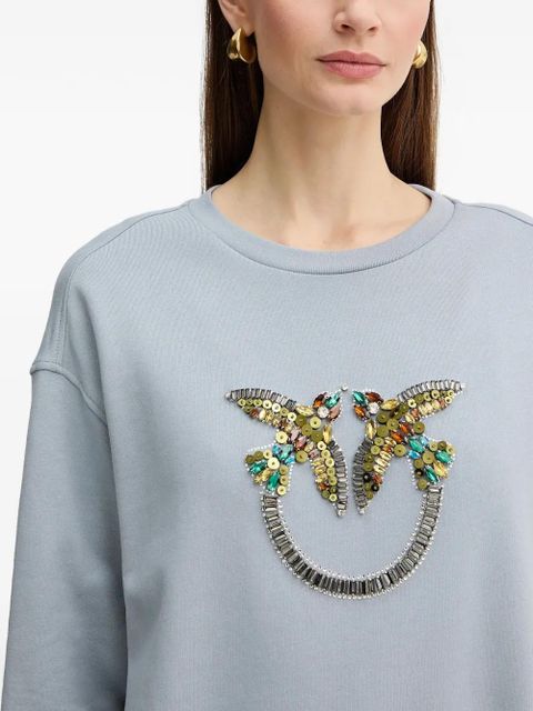 PINKO bead-embellished sweatshirt - Blue