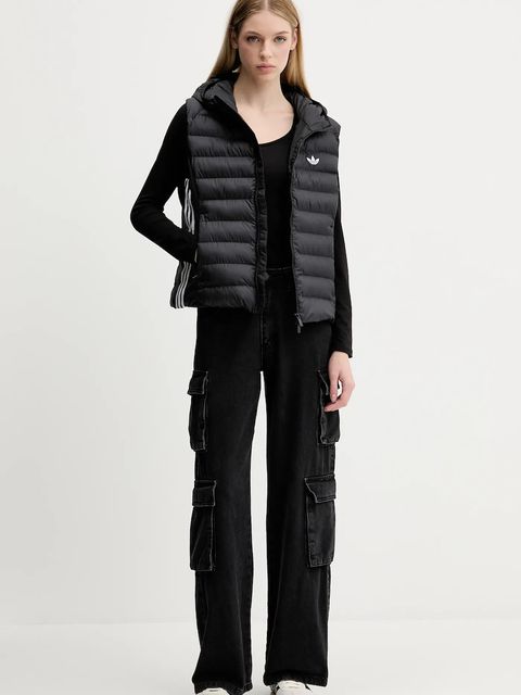 adidas Originals bezrękawnik Slim Vest kolor czarny przejściowy JX2943 - zdjęcie produktu nr 2