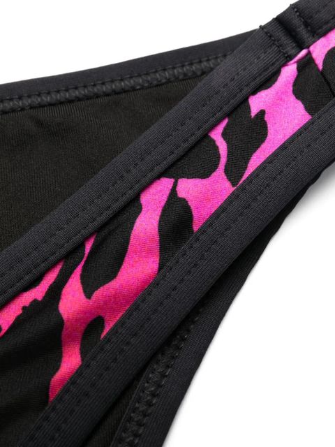 The Attico gradient animal print bikini - Black