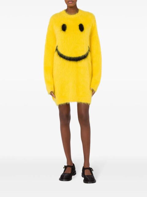 Moschino intarsia-knit virgin wool-mohair blend dress - Yellow - zdjęcie produktu nr 2