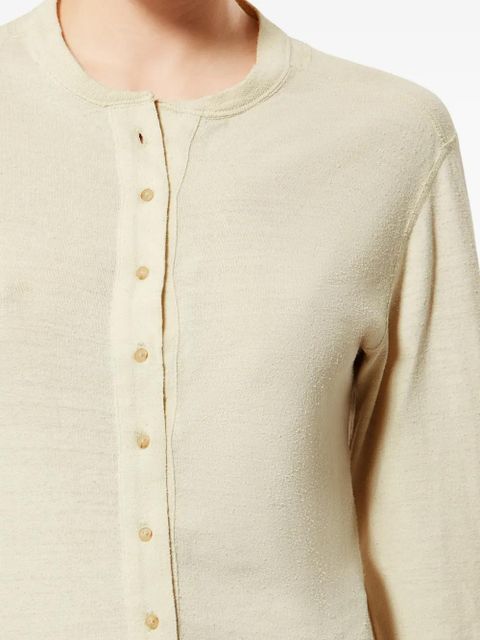 ISABEL MARANT Tina buttoned long-sleeved playsuit - Neutrals