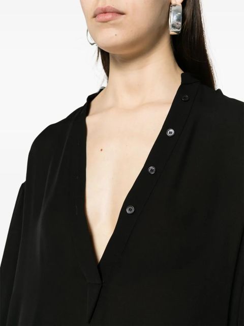 KHAITE Brim crepe midi dress - Black