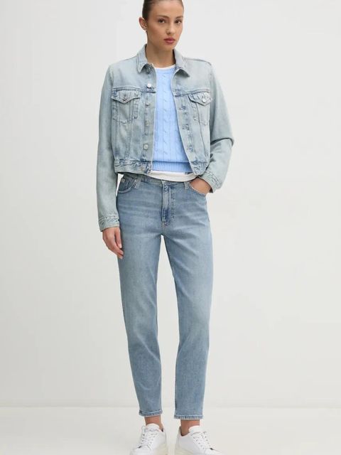 Calvin Klein Jeans kurtka jeansowa damska kolor niebieski przejściowa J20J224544 - zdjęcie produktu nr 2