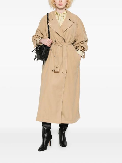 ISABEL MARANT belted double-breasted trench coat - Neutrals - zdjęcie produktu nr 2