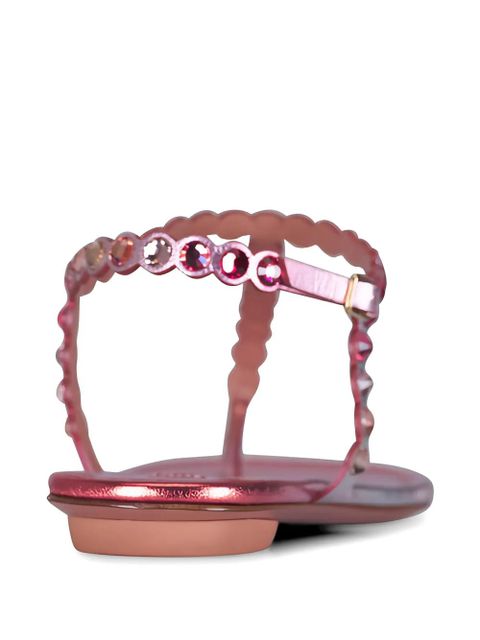 Aquazzura Tequila beaded leather sandals - Pink