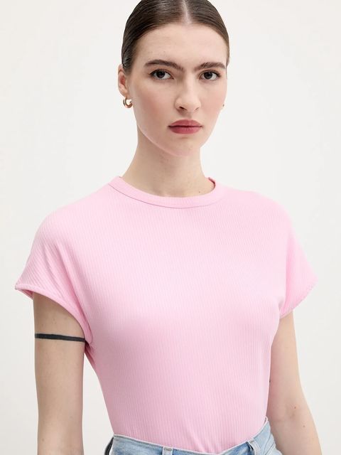 Tommy Hilfiger t-shirt damski kolor różowy WW0WW45731