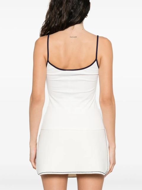 Self-Portrait jersey tank top - White