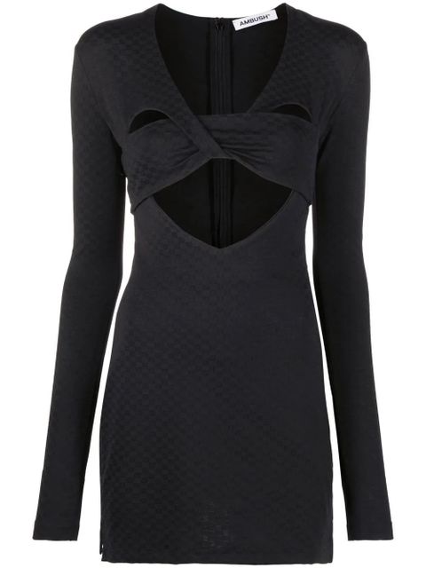 AMBUSH monogram-jacquard mini dress - Black - zdjęcie produktu nr 1