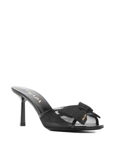Prada bow mesh sandals - Black - zdjęcie produktu nr 2