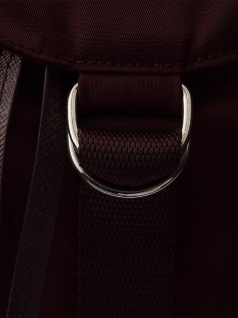 Prada logo-plaque backpack - Red