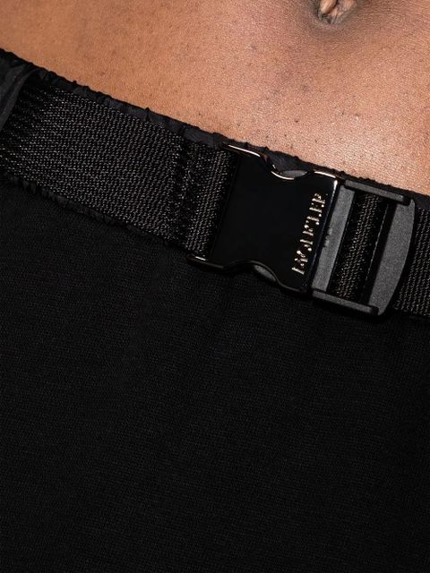 Moncler belted A-line mini skirt - Black