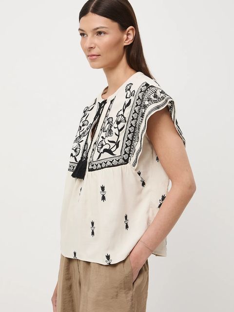 Medicine bluzka z falbanką damska z wiskozy - zdjęcie produktu nr 1