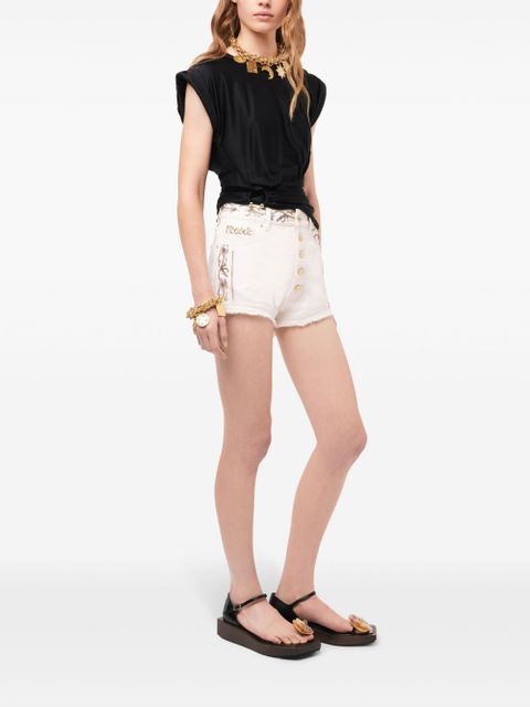 Rabanne asymmetric gathered-detail blouse - Black - zdjęcie produktu nr 2